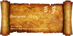 Bergner Zita névjegykártya